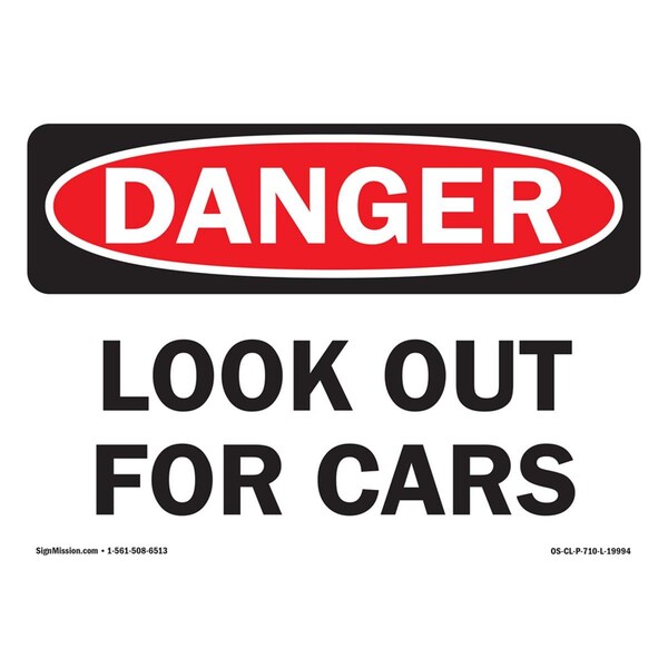 Amistad OSHA Danger Sign - Look Out for Cars AM2016382 - main